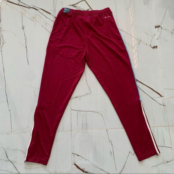 Adidas Men's Soccer Burgundy Tiro Track Pants Regular Tapered Leg Size L - Picture 7 of 16